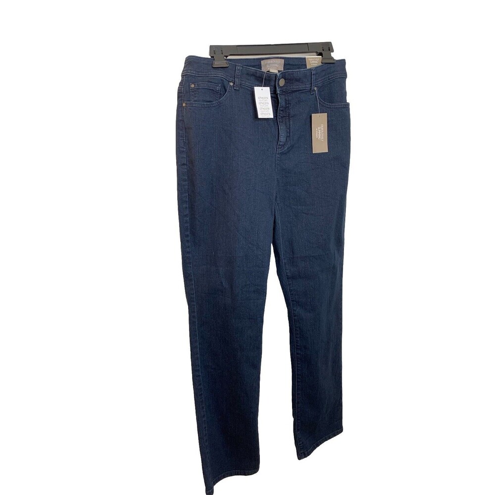 Chico's NWT Womens Jeans Fabulously Slimming Size 1.5 US 10 R Straight Leg (11)
